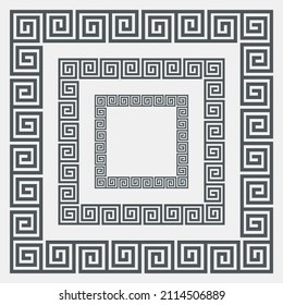 Greek Frame Corner Border Roman Ornament Stock Vector (Royalty Free ...