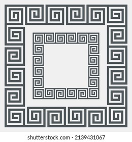 Greek of frame, corner and border, roman ornament quality vector illustration cut 