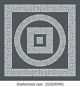 Greek Frame Corner Border Roman Ornament Stock Vector (Royalty Free ...