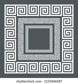 Greek Frame Corner Border Roman Ornament Stock Vector (Royalty Free ...