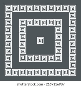 Greek of frame, corner and border, roman ornament quality vector illustration cut 