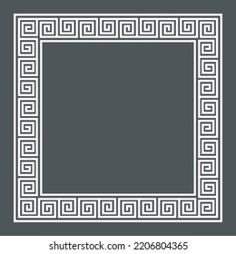 Greek of frame, corner and border, roman ornament quality vector illustration cut  svg