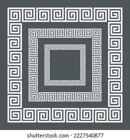 Greek of frame, corner and border, roman ornament quality vector illustration cut 