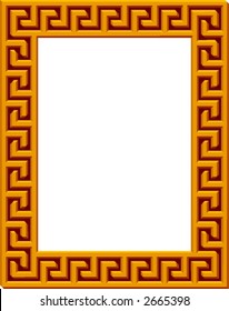 Greek frame (seperate elements) with light'n'shade depth - look quite different when turned