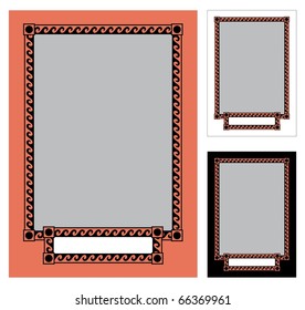Greek frame in three colors.