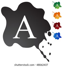 Greek fraternity symbol isolated on a white background.