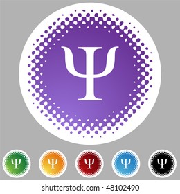 Greek fraternity symbol isolated on a white background.