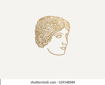 Greek girl logo