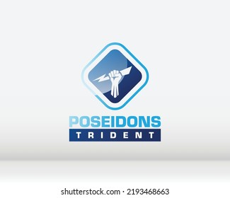 Greek god and goddess vector illustration series, Poseidon was one of the Twelve Olympians in ancient Greek religion and myth, god of the sea, storms, earthquakes and horses