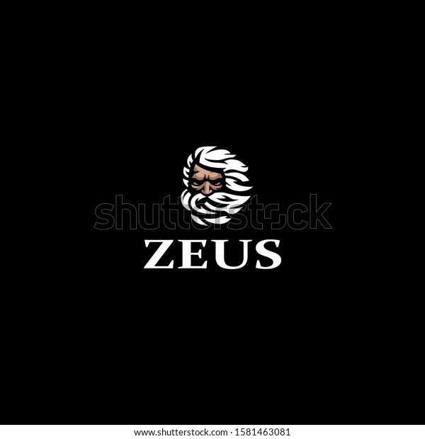 Greek God Zeus Man Gray Beard Stock Vector (Royalty Free) 1581463081