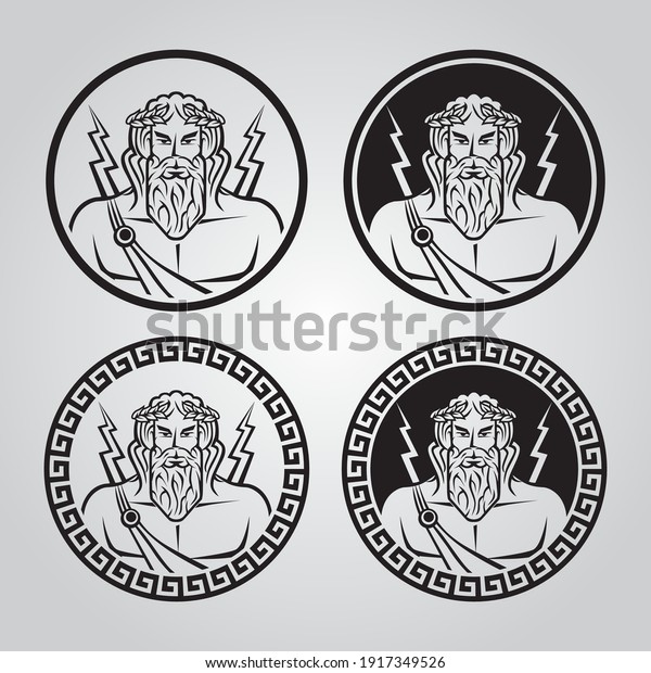 Greek God Zeus Vector Illustration Stock Vector (Royalty Free ...