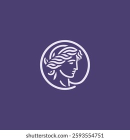 Greek Goddess Artemis Logo – A majestic Artemis logo representing hunt, nature, and strength.