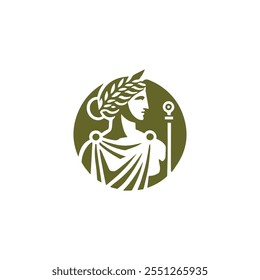 Greek goddess logo for sale.