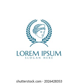 Greek Goddess Logo Vector. Suitable for beauty, salons, cosmetics, health etc.