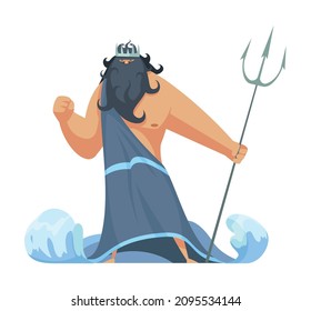 Greek gods mythical creatures composition with isolated human character of ancient god vector illustration