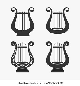 Greek Harp Symbol Vector Illustration