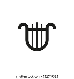 greek harp vector icon