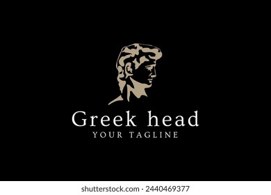 greek head logo vector icon illustration