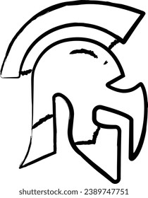 Greek Helm hand drawn vector illustrations
