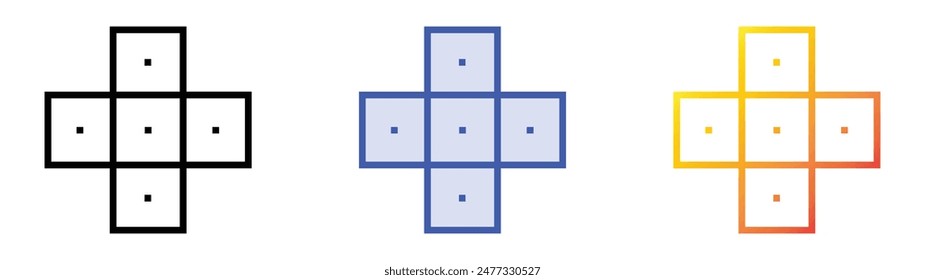 greek icon. Linear, Blue Fill and Gradient Style Design Isolated On White Background