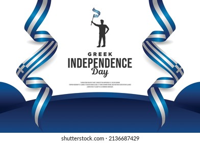 Greek Independence Day Vector Banner Design