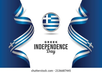 Greek Independence Day Vector Banner Design