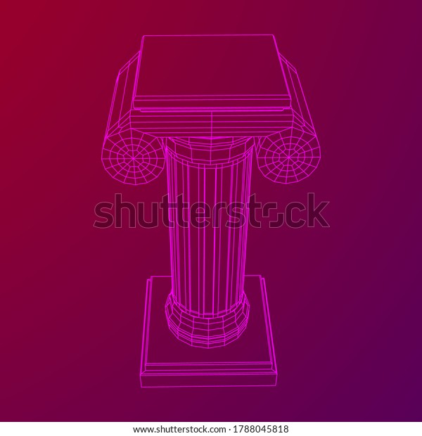 Greek Ionic Column Ancient Pillars Roman Stock Vector Royalty Free 1788045818 Shutterstock