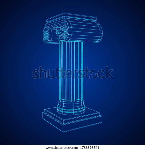 Greek Ionic Column Ancient Pillars Roman Stock Vector Royalty Free 1788898541 Shutterstock