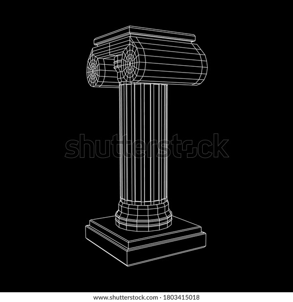 Greek Ionic Column Ancient Pillars Roman Stock Vector Royalty Free 1803415018 Shutterstock