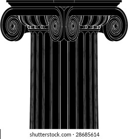 Greek Ionic Column Vector 04