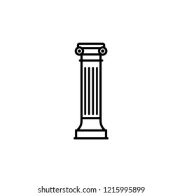 Greek ionic column vector icon