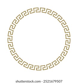 greek key border, greek ornament circle shape