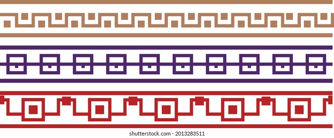 Greek key frame and border vector element