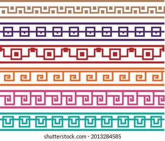 Greek key frame and border vector element