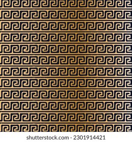 Greek key Geometric pattern background in black and white. Vintage and retro abstract ornamental design. Simple flat fabric illustration.
