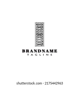greek key logo icon design modern vector illustration