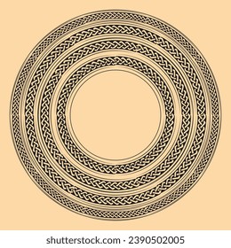 Greek Key Pattern with Circle Geometric Embroidery For Textile Material Fabric and Clothes