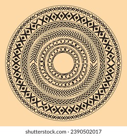 Greek Key Pattern with Circle Geometric Embroidery For Textile Material Fabric and Clothes