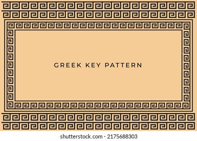 Greek key pattern design and border art