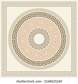 Greek key pattern, frames collection. Decorative ancient meander, Greece border ornamental set with repeated geometric motif. Vector EPS10.