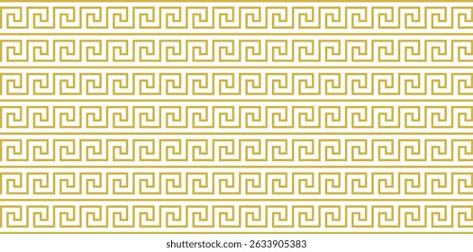 Greek key pattern. Luxury abstract background with golden lines.