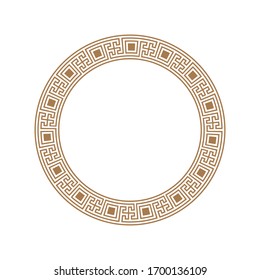 Greek Key Round Frame Greek Border Stock Vector (Royalty Free ...