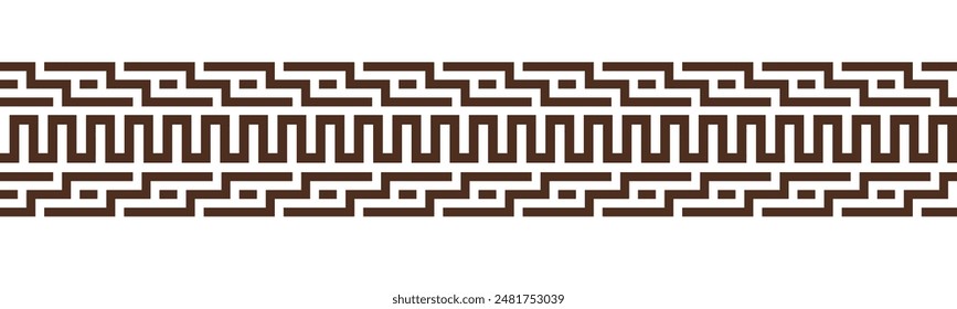 Colección de patrón de borde sin fisuras clave griega. Mezclilla antigua decorativa, adorno de Grecia con motivos geométricos repetidos. Vector EPS10.