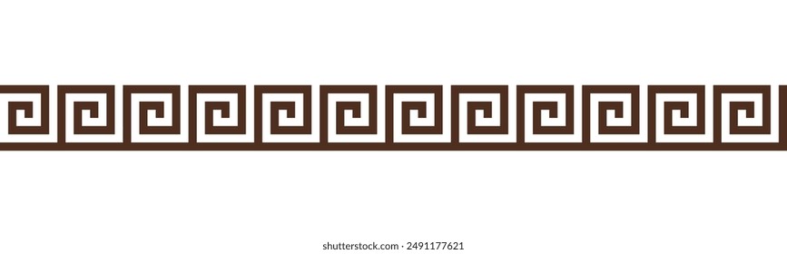 Colección de patrón de borde sin fisuras clave griega. Mezclilla antigua decorativa, adorno de Grecia con motivos geométricos repetidos. Vector EPS10.