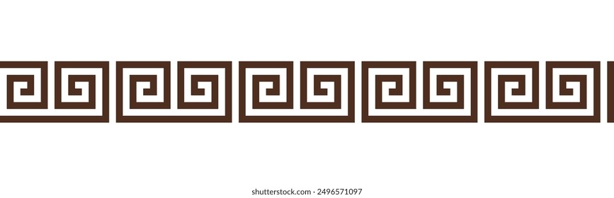 Colección de patrón fronterizo inconsútil clave griega. meandro antiguo decorativo, adorno de Grecia con motivos geométricos repetidos. Vector EPS10.