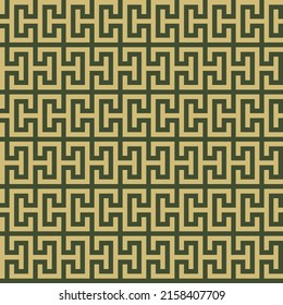 Greek key seamless pattern. Decorative ancient meander, Greece border ornament set with repeated geometric motif. Vector EPS10.