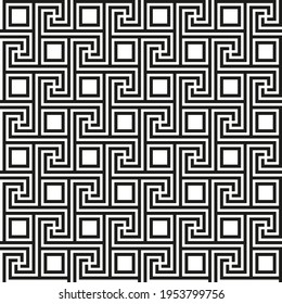 Greek key seamless pattern. Geometric meander. Abstract vector vintage background