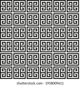 Greek key seamless pattern. Geometric meander. Abstract vector vintage background