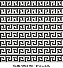 Greek key seamless pattern. Geometric meander. Abstract vector vintage background