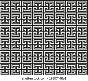 Greek key seamless pattern. Geometric meander. Abstract vector vintage background